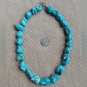 1955 Vintage Turquoise Blue Necklace Stone